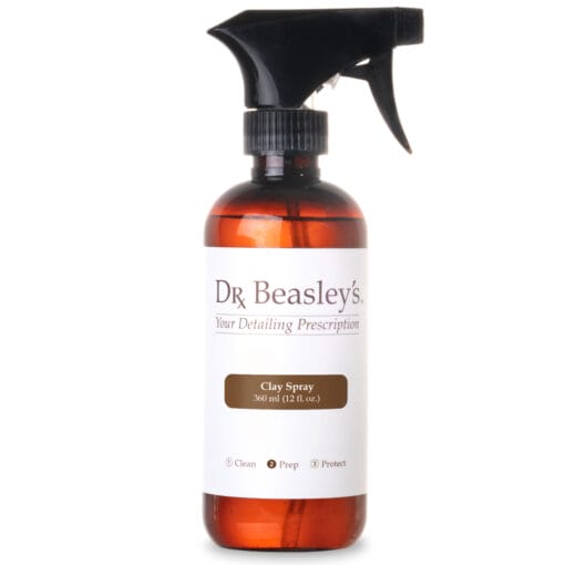 One bottle of Dr. Beasley's Clay Lubrication Spray against white background.