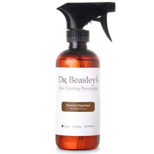 12. oz bottle of Dr. Beasley's premium degreaser against a white background.