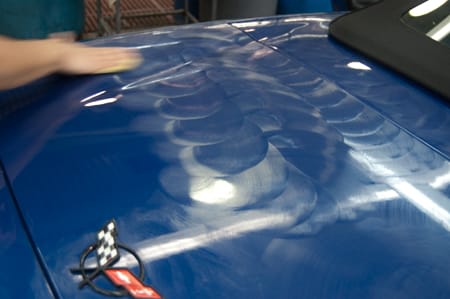 Corvette Being Waxed