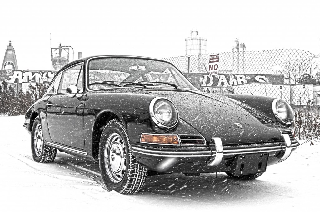 The Perfect Shot 1966 Porsche 912 in snow.