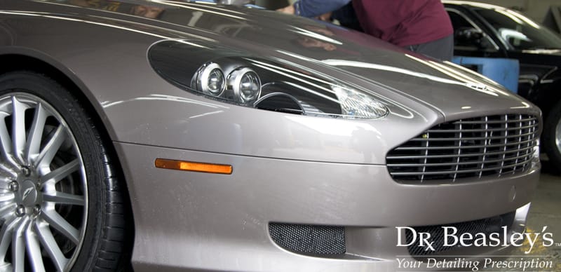 Silver Aston Martin Close Up