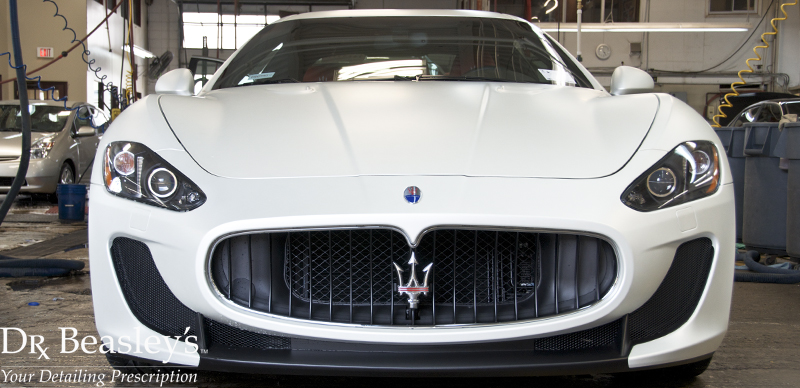Matte White Maserati