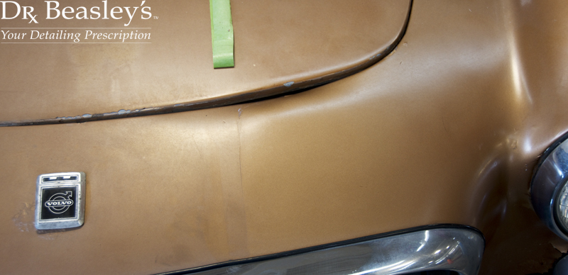Car Paint Oxidation on Brown Volvo
