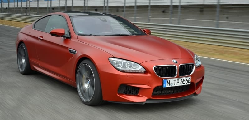 Red BMW with Frozen Paint