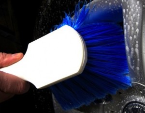 Wheel Cleaning cleaning wheels with a wheel brush