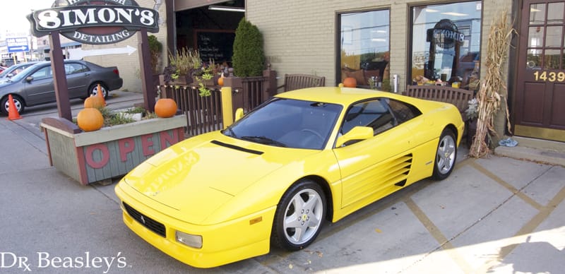 Yellow Ferrari 348 TB
