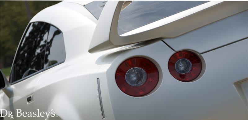 Matte White GT-R Rear View