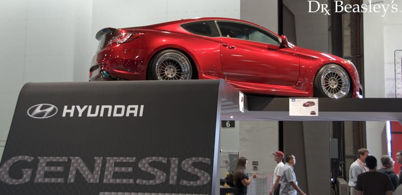 Red Hyundai Genesis at SEMA