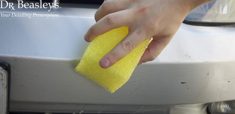 Bug Sponge Removing Bugs From car