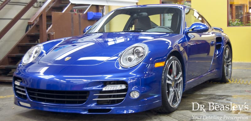 Blue Porsche Turbo