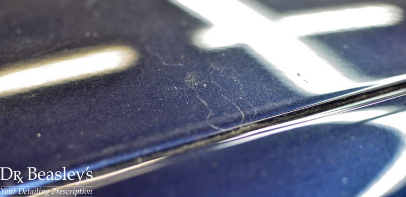 Dust on Blue Volkswagon Passat