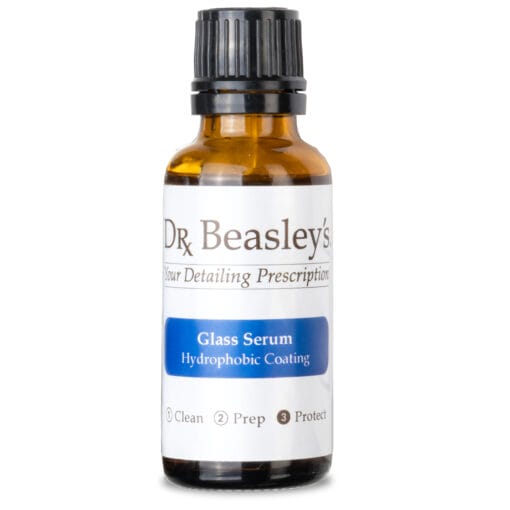 One ounce bottle of Glass Serum Nano Coating on a white background.