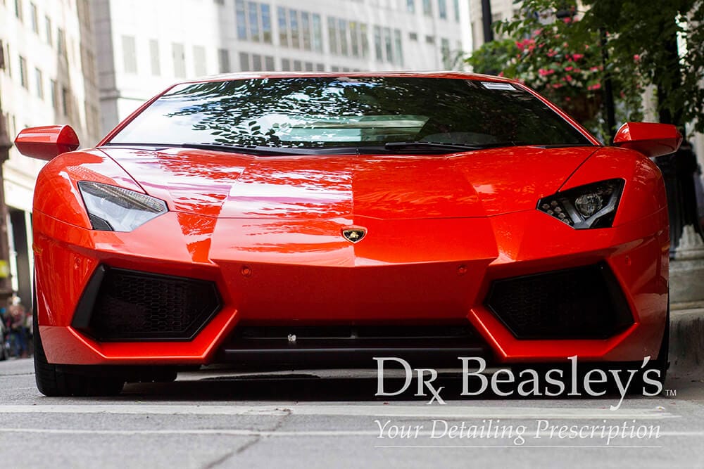 Orange Lamborghini Head ON