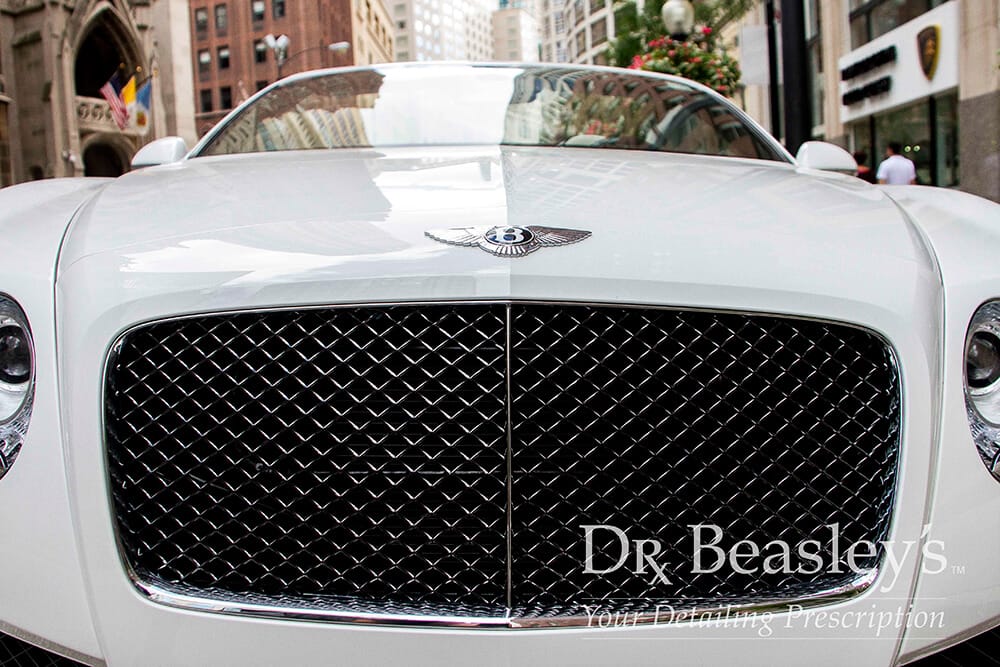 White Bentley Head On