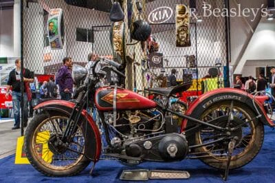 Vintage Red Harley Davidson