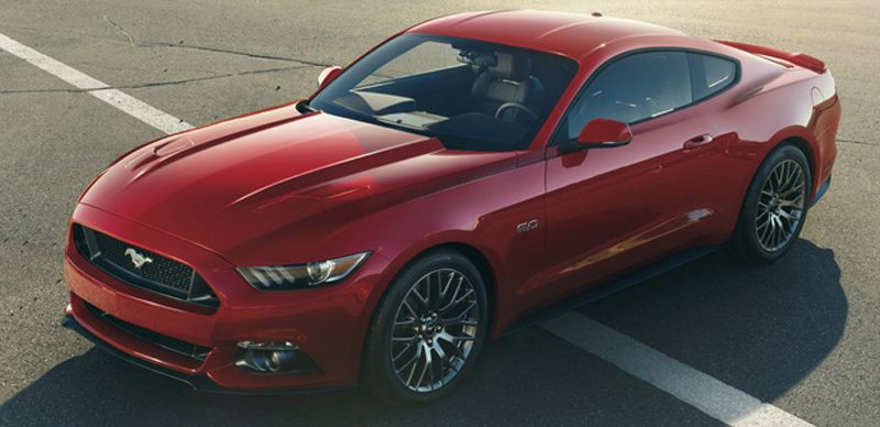 Red 2015 Ford Mustang