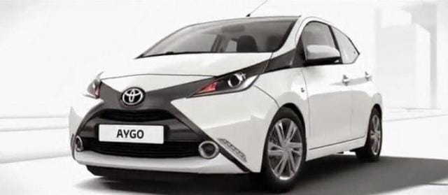 White Toyota Aygo