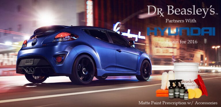 Hyundai Matte Blue Veloster Unveiled: Sponsored Again by Dr. Beasley's
