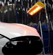 Nano Coating Curing on Tesla Hood