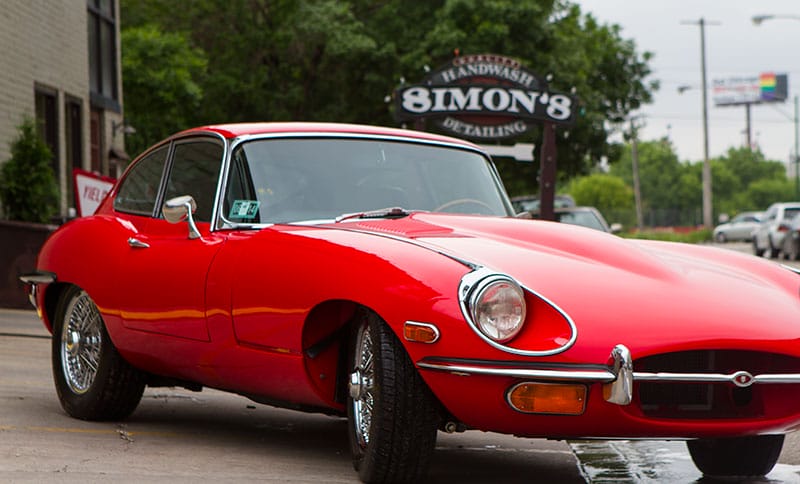 1969 E-Type Jaguar Outside Chicago Carwash