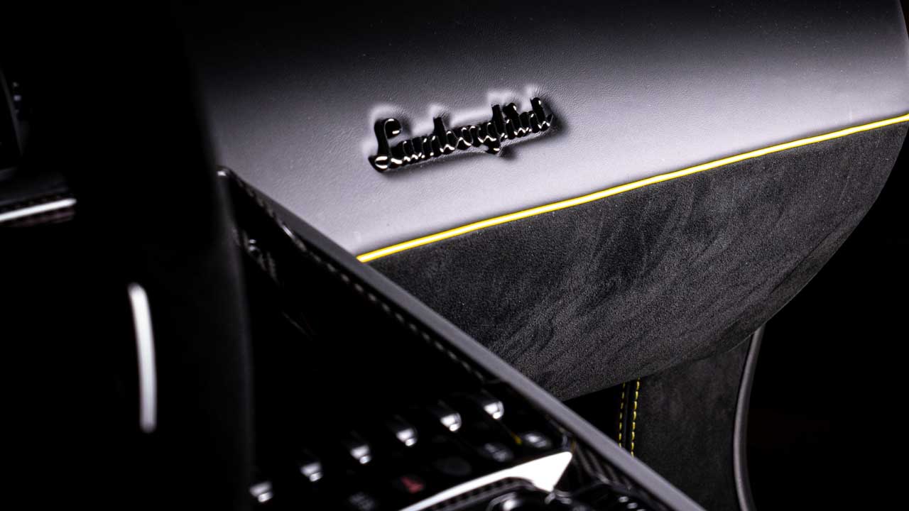 Alcantara inside a Lamborghini