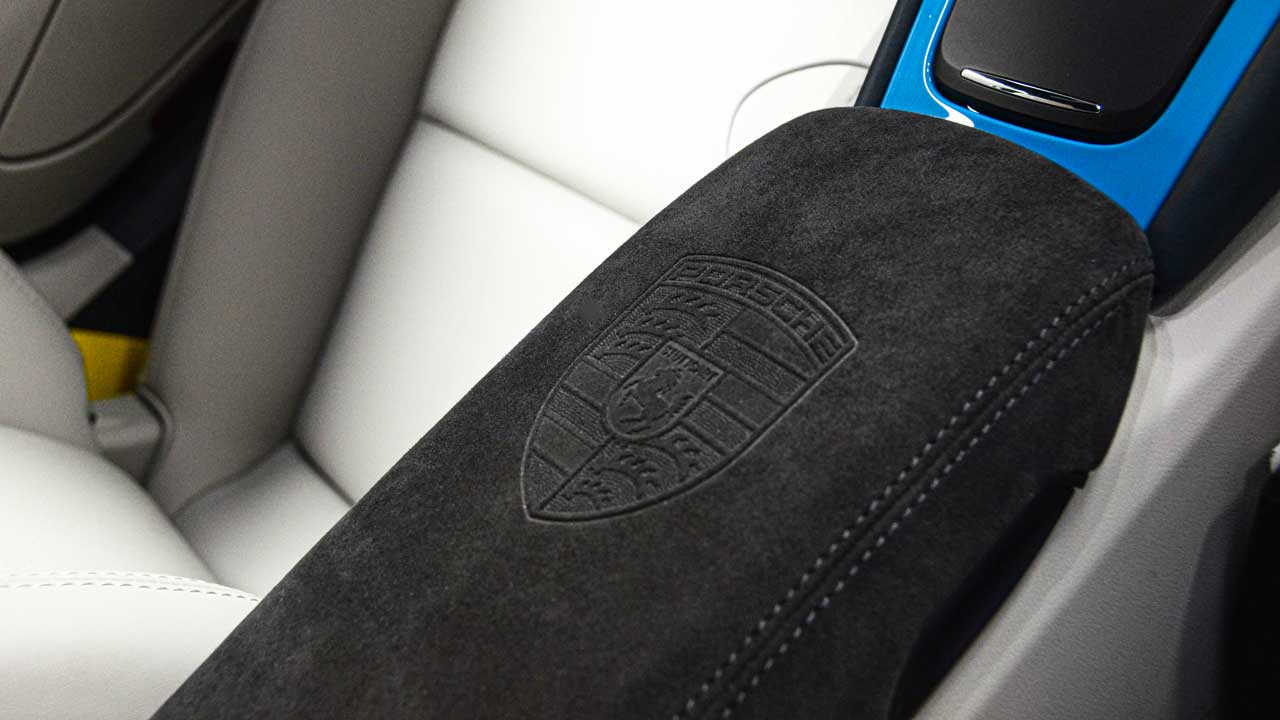 Alcantara inside a Porsche