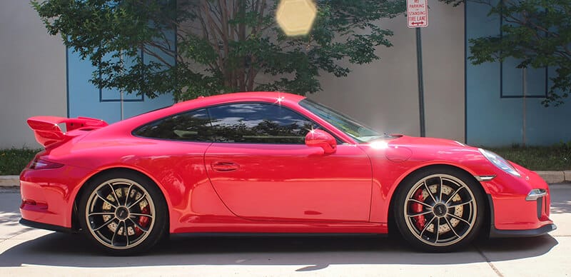 2015 Porsche GT3 in Bright Red Profile View