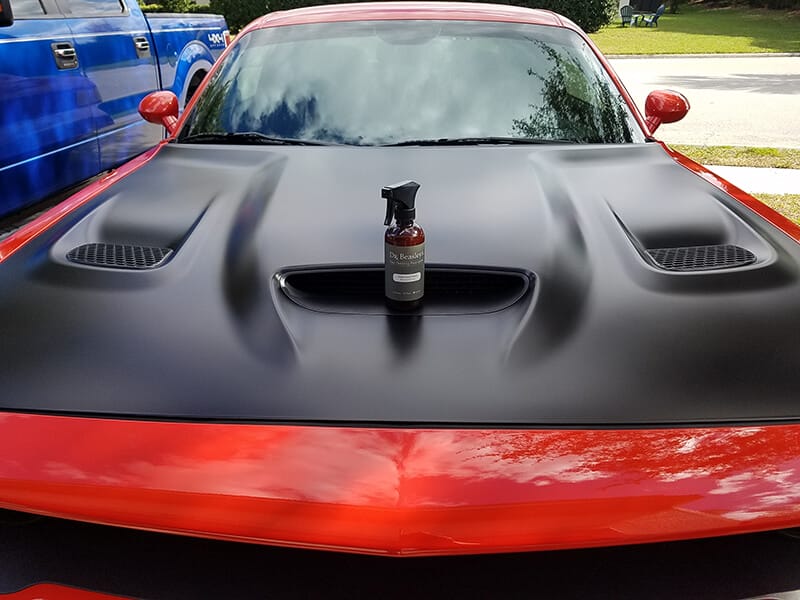 Matte Paint Care with Dodge Challenger Hellcat