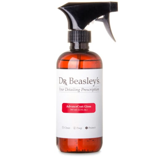 Spray bottle of Dr. Beasley's Ceramic Coating maintenance against white background.