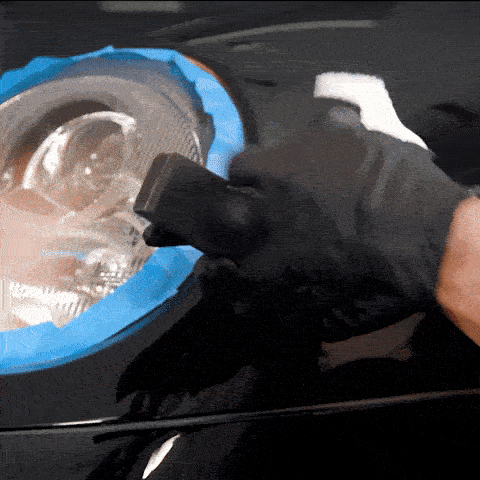 Wrapping a suede cloth around a foam applicator