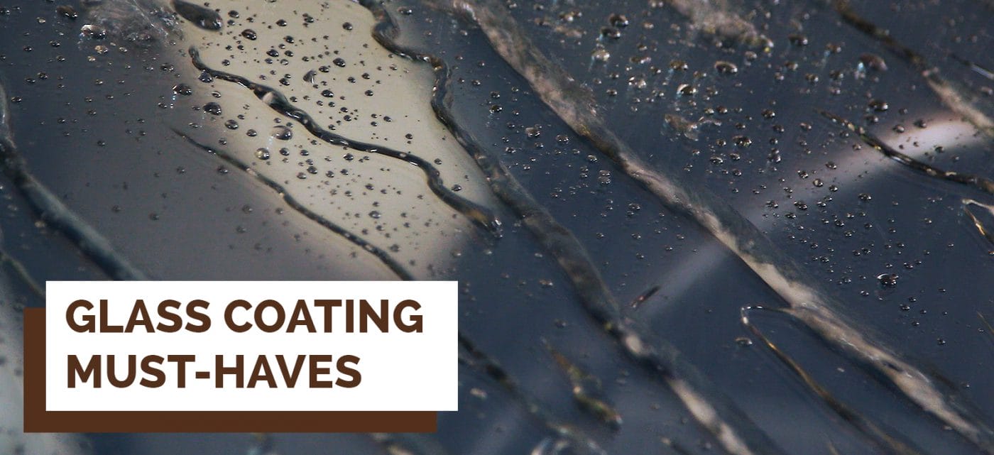 The best glass coating for cars should have a low sliding angle, as seen here.