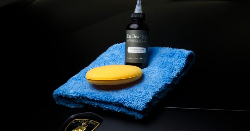 Dr. Beasley's Matte Paint Coating on a Lamborghini.