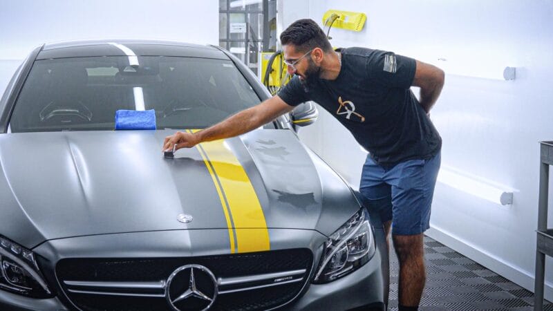 Applying self healing ceramic coating for matte