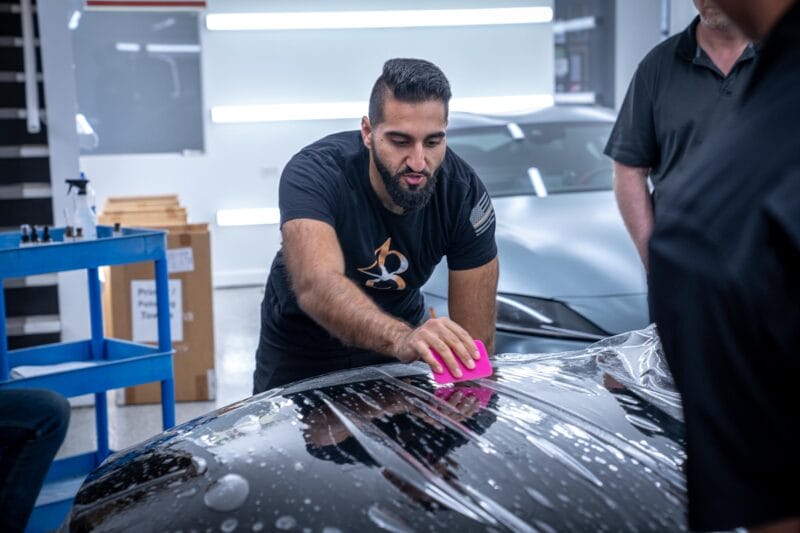 Installing self-healing paint protection film
