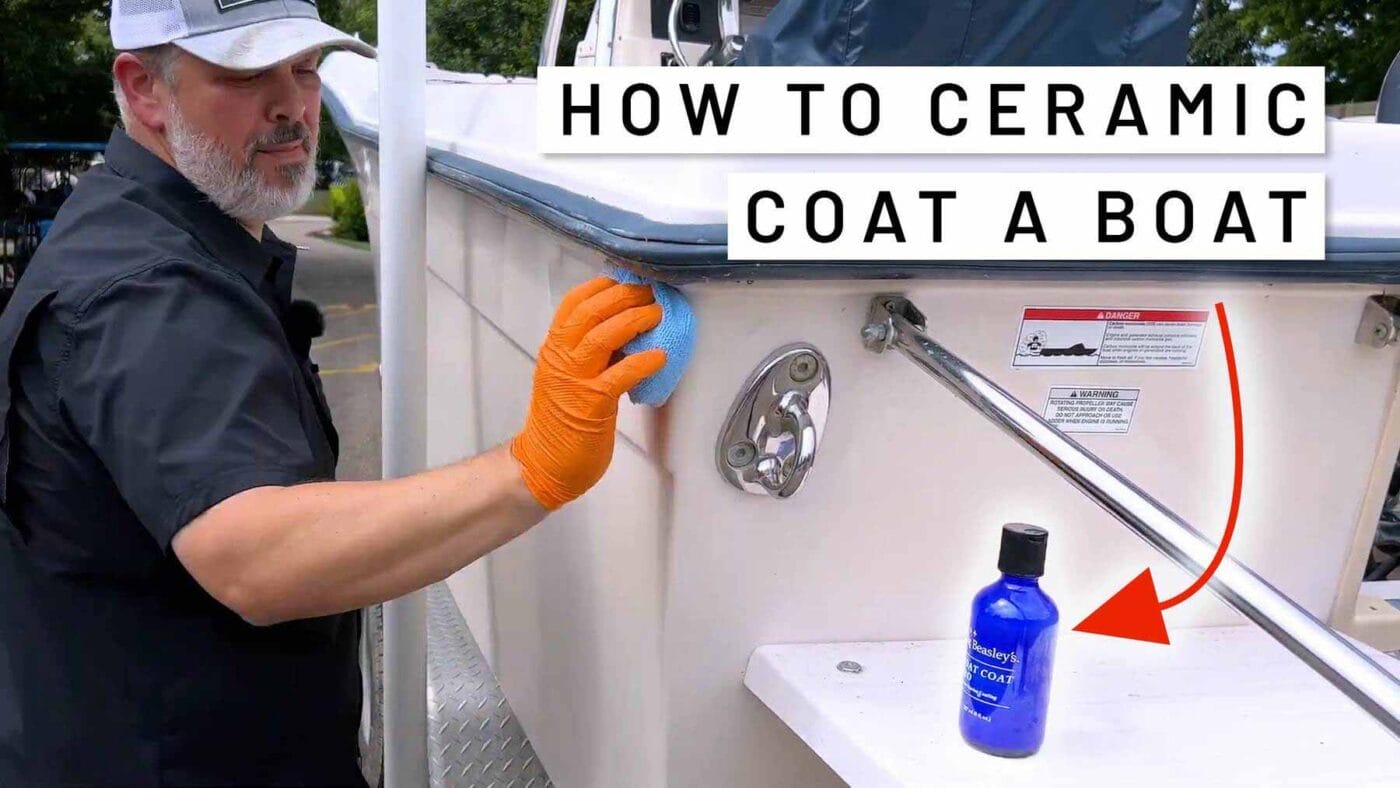 Applying Dr. Beasley's Boat Coat Pro to marine gel coat