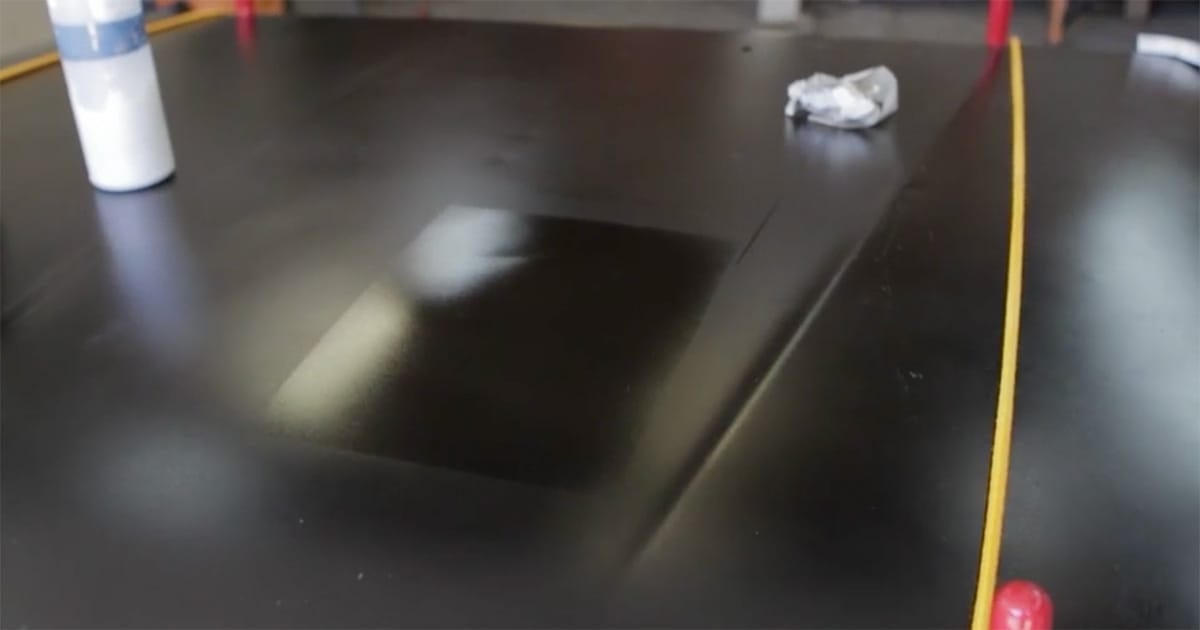 Matte finish paint after polishing.