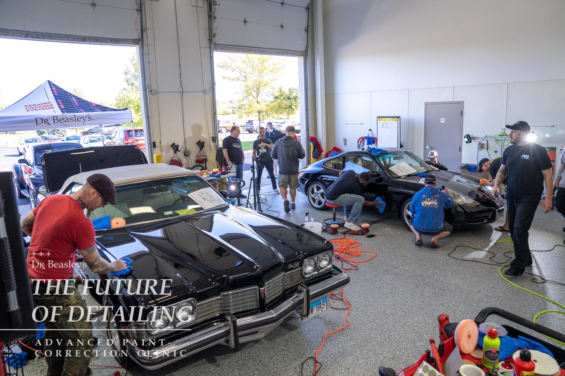 A full view of the classroom garage at Lake Country Manufacturing.