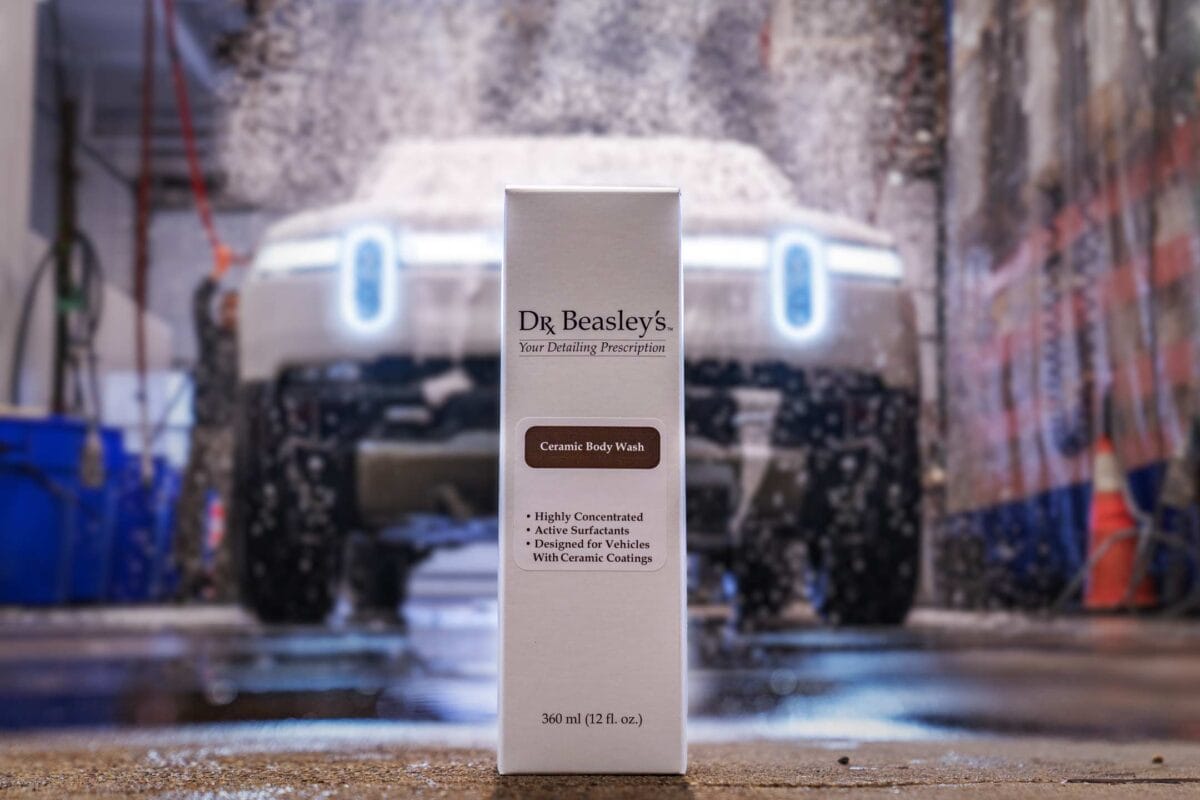 Rivian R1S Launch Edition being washed with Dr. Beasley's Ceramic Body Wash