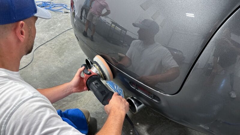 Gear driven orbital polisher