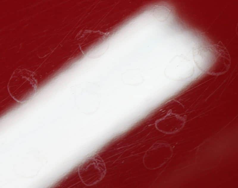 Etch mark from water spot