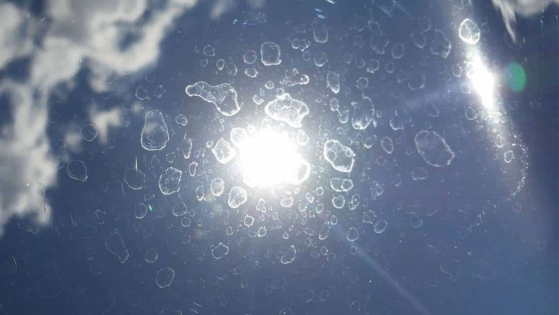 Acid rain water spot