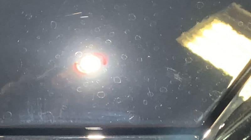 Etch mark from water spot