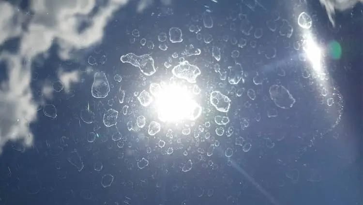 Etch mark from water spot