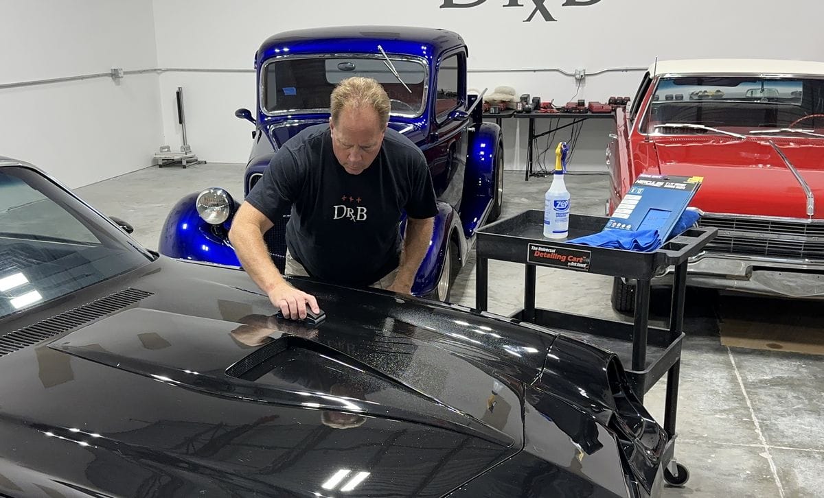 Wet sanding black paint