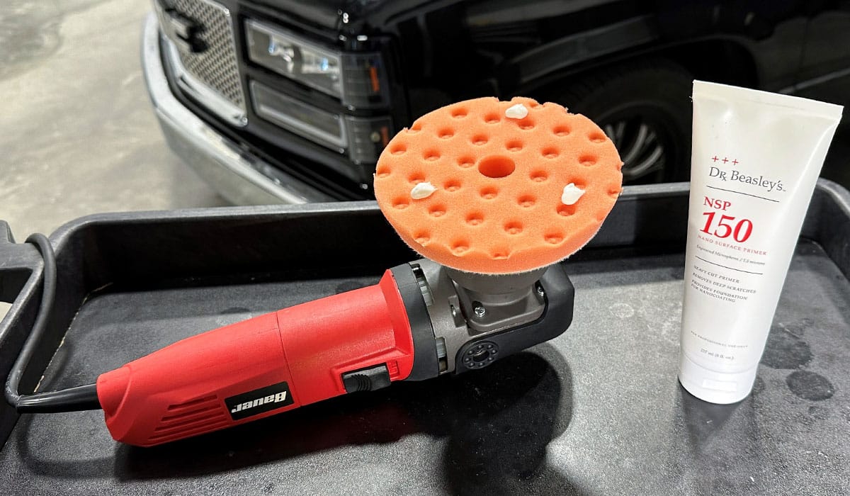 Harbor Freight Bauer dual action polisher with cutting compound