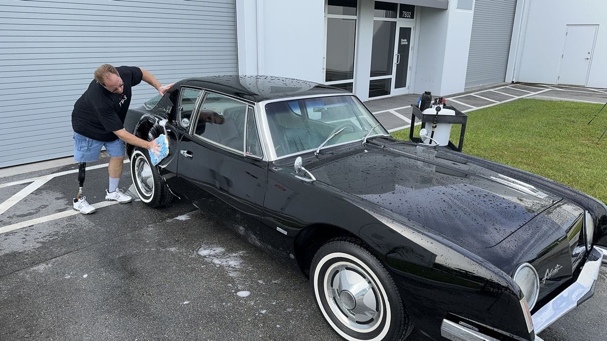Washing black paint