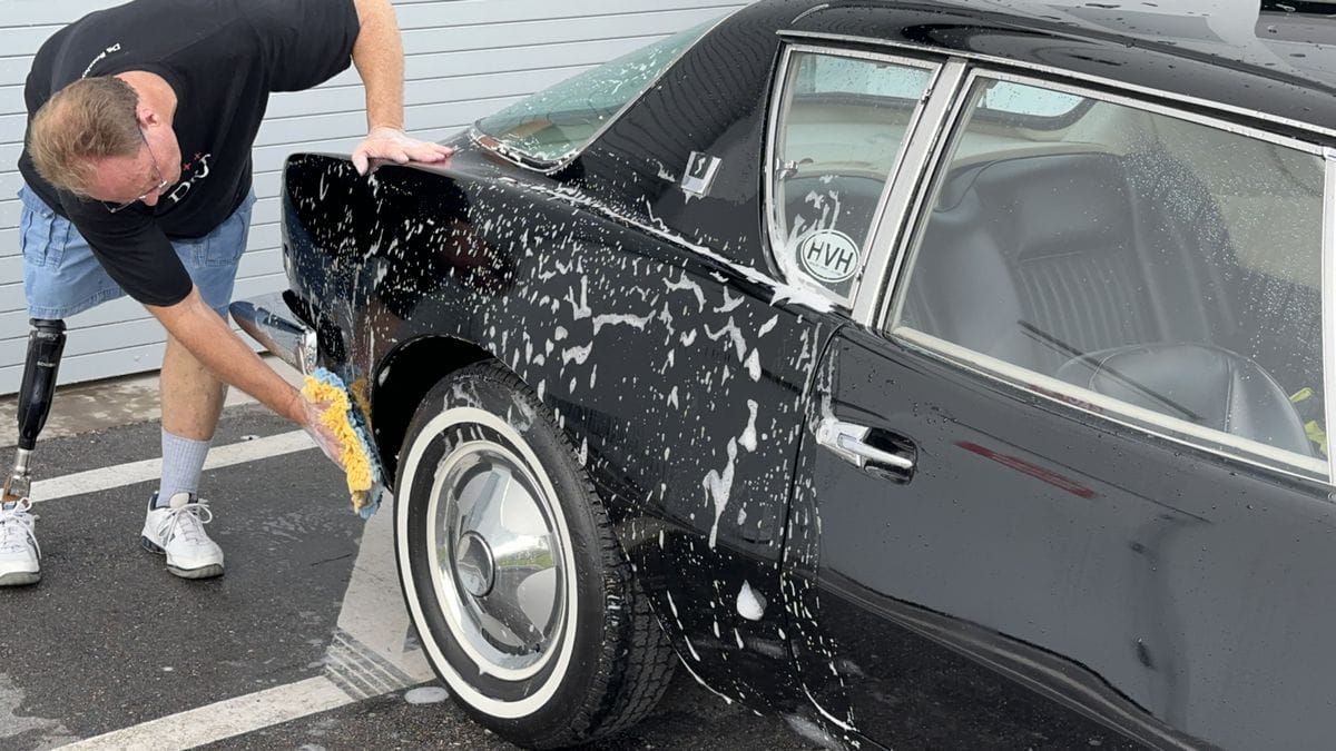 Washing black paint