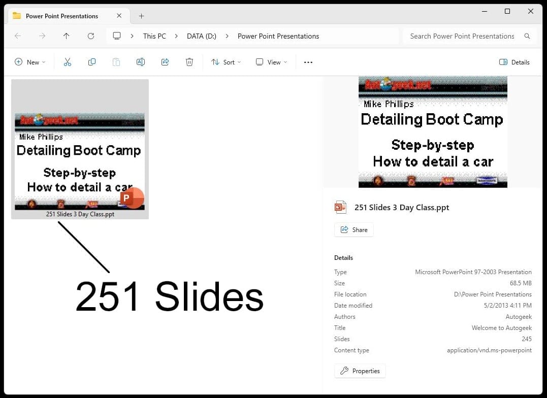 251 slides for Mike's old classes