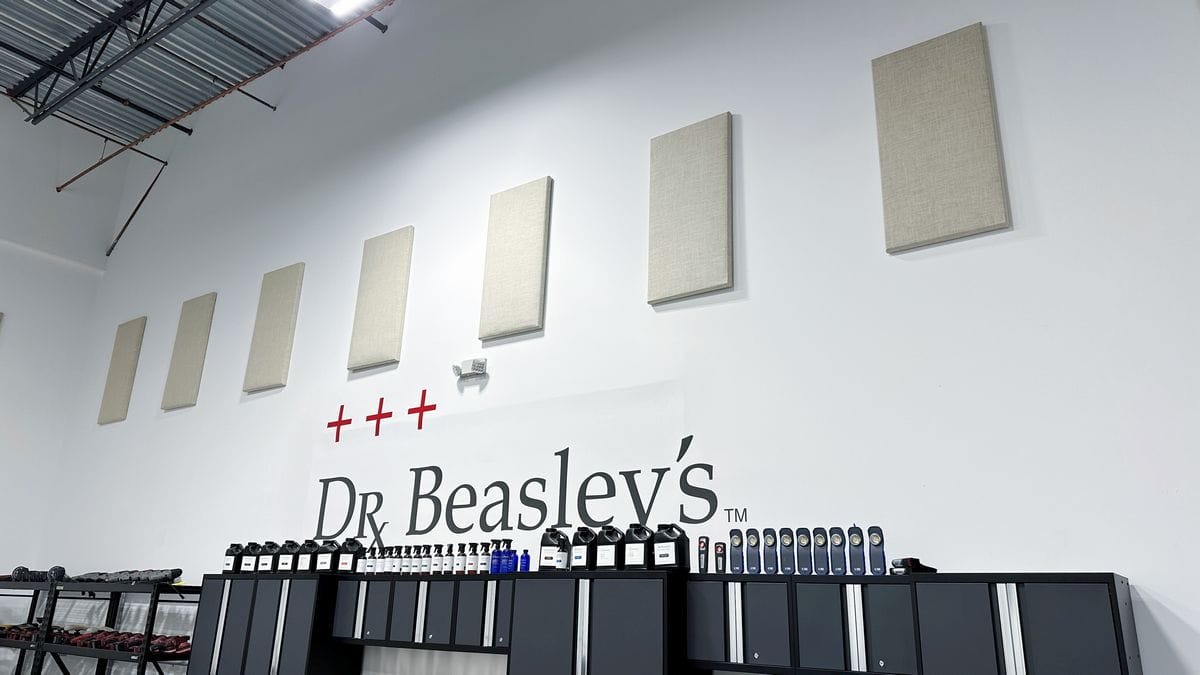 Sound absorbing boards in garage