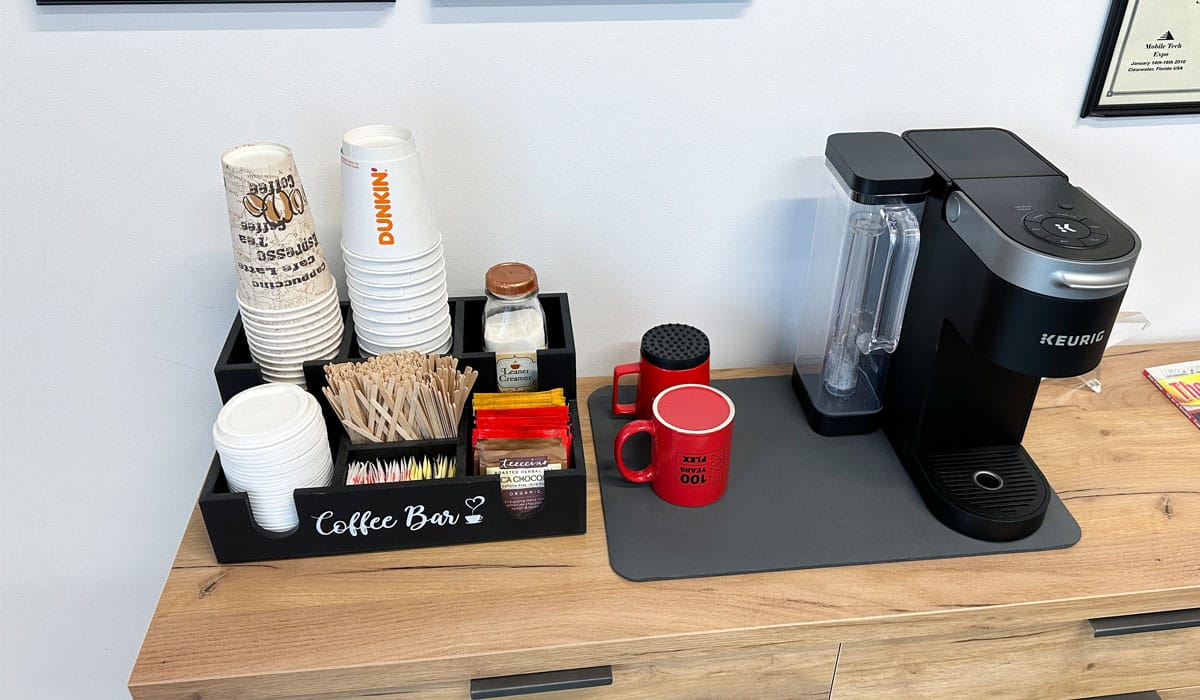 Coffee supplies for detailing class